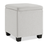 Halifax 14.75” Fabric Storage Ottoman – Light Grey | Pouf de rangement Halifax de 14,75 po en tissu - gris clair