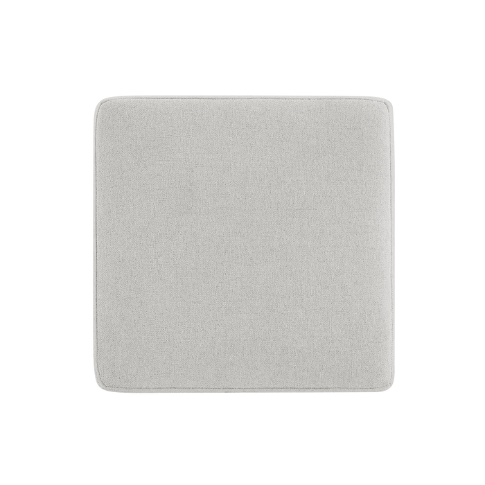Halifax 14.75” Fabric Storage Ottoman – Light Grey