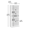 Halston 29.29” 5-Shelf Bookcase with Adjustable Shelves – Select Cherry  | Bibliothèque Halston de 29,29 po à 5 tablettes avec tablettes réglables - cerisier raffiné