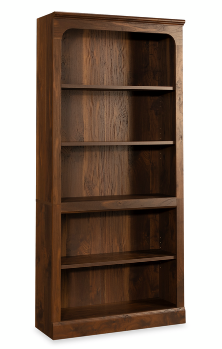 Halston 33.7” 5-Shelf Bookcase with Adjustable Shelves – Sindoori Mango 