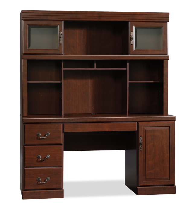 Heritage 59.25\" Office Desk with Hutch – Classic Cherry