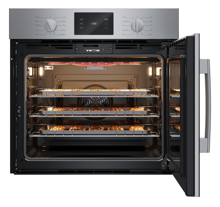 Bosch 30\" Induction Cooktop and 4.6 Cu. Ft. Electric Wall Oven – Black and Stainless Steel