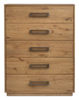 Scott Living Henri 5pc Bedroom Set with Bed, Chest & Nightstand, Wood, Brown - King Size | Ensemble de chambre à coucher Henri de Scott Living 5 pièces en bois avec lit, commode verticale et table de nuit, brun - format très grand lit