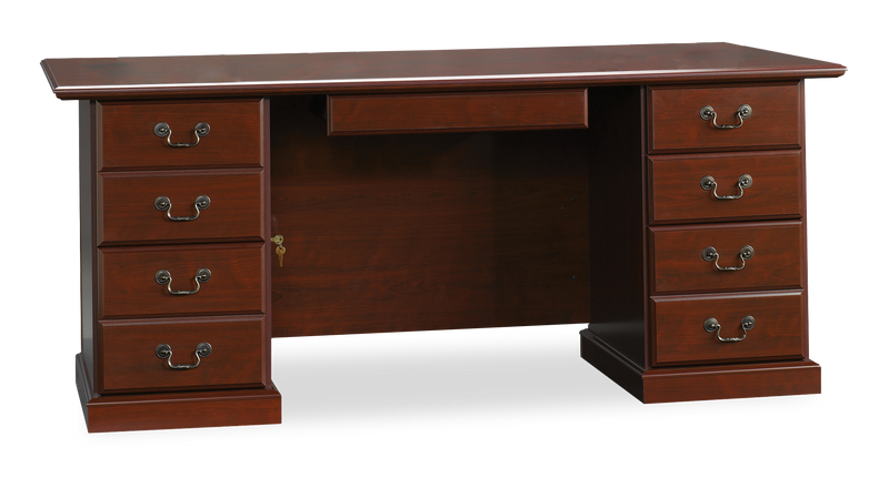 Heritage 70.51\" Executive Office Desk with 4 Drawers – Classic Cherry