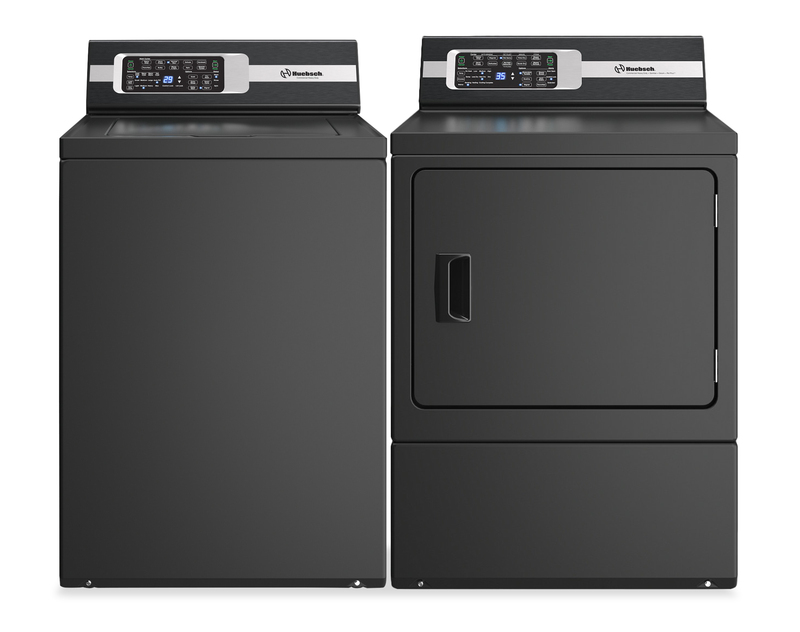 Huebsch 3.2 Cu. Ft. Top Load Washer and 7.0 Cu. Ft. Electric Dryer - Black - HUTL715B