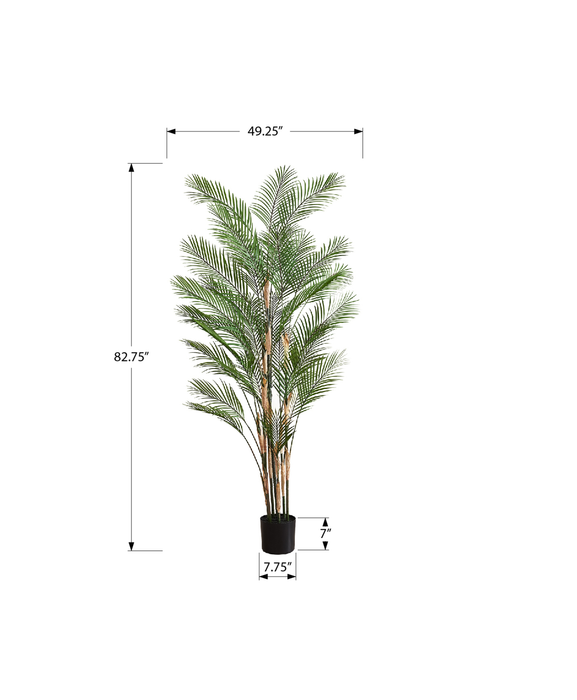82.75” Artificial Indoor Palm Tree in 8” Pot 