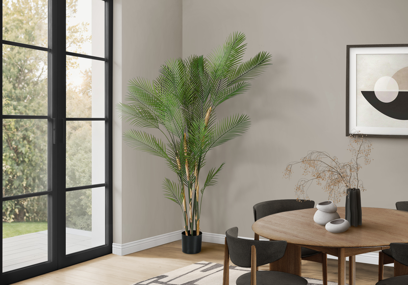 82.75” Artificial Indoor Palm Tree in 8” Pot 