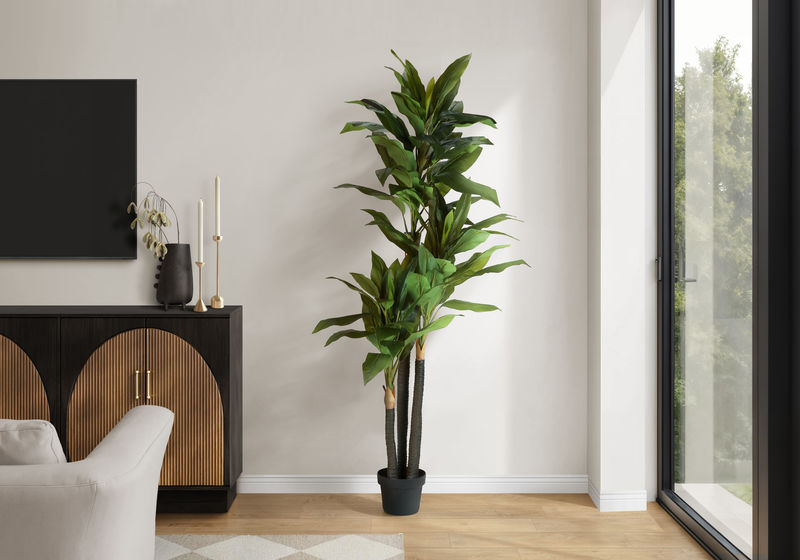 82.75” Artificial Indoor Dracaena in 8” Pot 