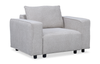Infinity Modular Chenille Fabric Accent Chair – Light Grey 