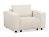 Infinity Modular Chenille Fabric Accent Chair – Taupe 