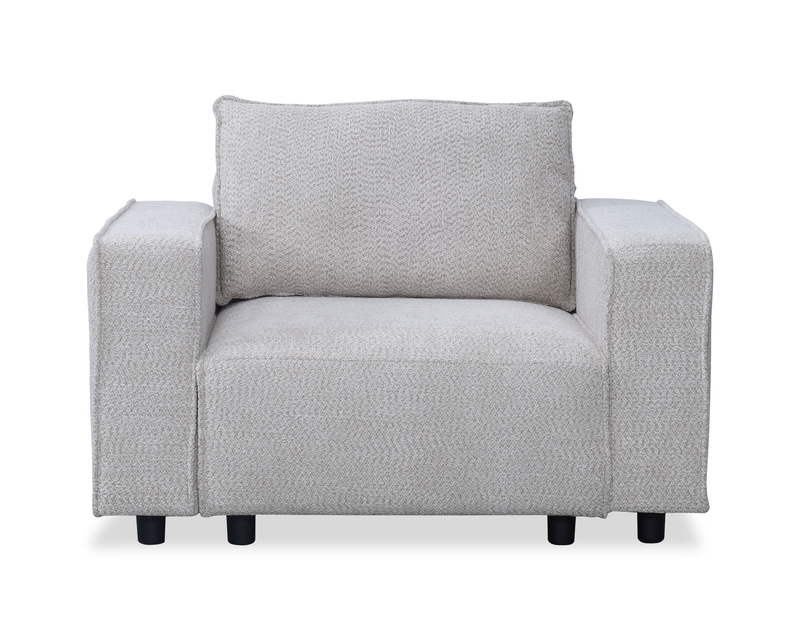 Infinity Modular Chenille Fabric Accent Chair – Light Grey 