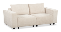 Infinity 2-Piece Modular Chenille Fabric Loveseat – Taupe 