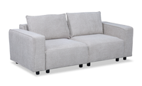 Infinity 2-Piece Modular Chenille Fabric Loveseat – Light Grey 