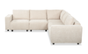 Infinity Modular 5-Piece Chenille Fabric Sofa Sectional – Taupe | Sofa sectionnel modulaire Infinity 5 pièces en tissu de chenille - taupe