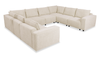 Infinity Modular 8-Piece Chenille Fabric Sofa Sectional – Taupe | Sofa sectionnel modulaire Infinity 8 pièces en tissu de chenille - taupe