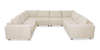 Infinity Modular 8-Piece Chenille Fabric Sofa Sectional – Taupe | Sofa sectionnel modulaire Infinity 8 pièces en tissu de chenille - taupe