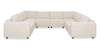 Infinity Modular 8-Piece Chenille Fabric Sofa Sectional – Taupe | Sofa sectionnel modulaire Infinity 8 pièces en tissu de chenille - taupe