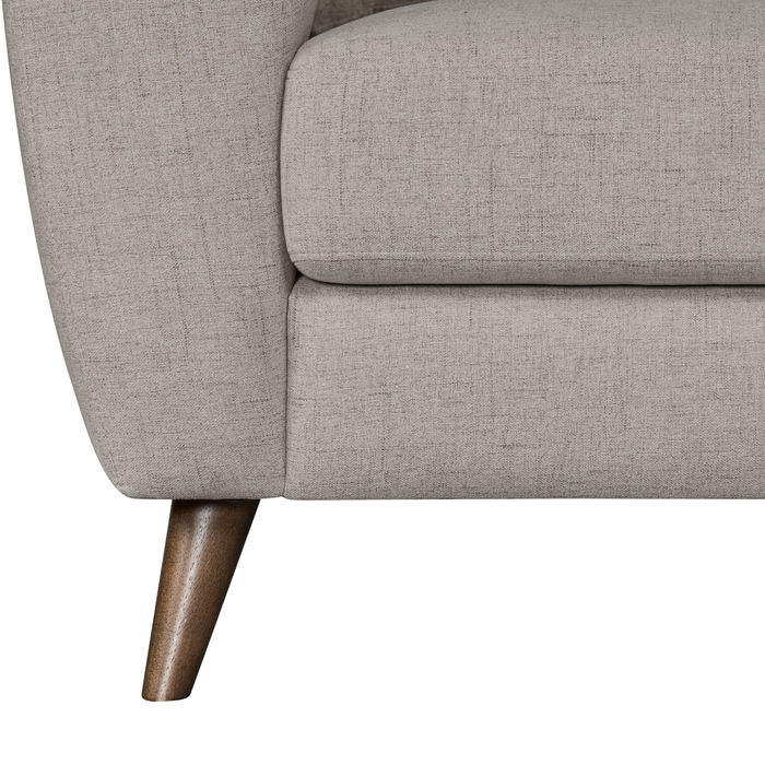 Iverly 61” Linen-Look Fabric Loveseat with Removable Back Cushions – Sand