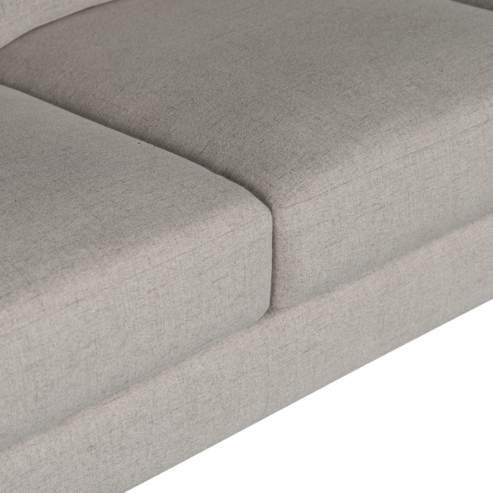 Iverly 61” Linen-Look Fabric Loveseat with Removable Back Cushions – Sand
