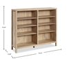 Juble 55.75” Rustic Bookcase with Adjustable Shelves – Prime Oak | Bibliothèque rustique Juble de 55,75 po avec tablettes réglables - chêne clair