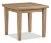 Juno Outdoor Patio End Table - Eucalyptus Wood, UV & Weather Resistant - Natural | Table de bout Juno pour la terrasse à l’extérieur - eucalyptus, résistante aux intempéries et aux rayons UV - naturelle