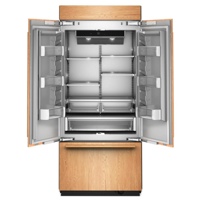 KitchenAid 36\" 20.8 Cu. Ft. Built-In French Door Bottom Mount Refrigerator - Panel Ready - KBFN536TPA