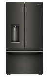 KitchenAid 35.6\" 23.1 Cu. Ft. Counter-Depth French Door Refrigerator – Black Ore - KRFC536SBE