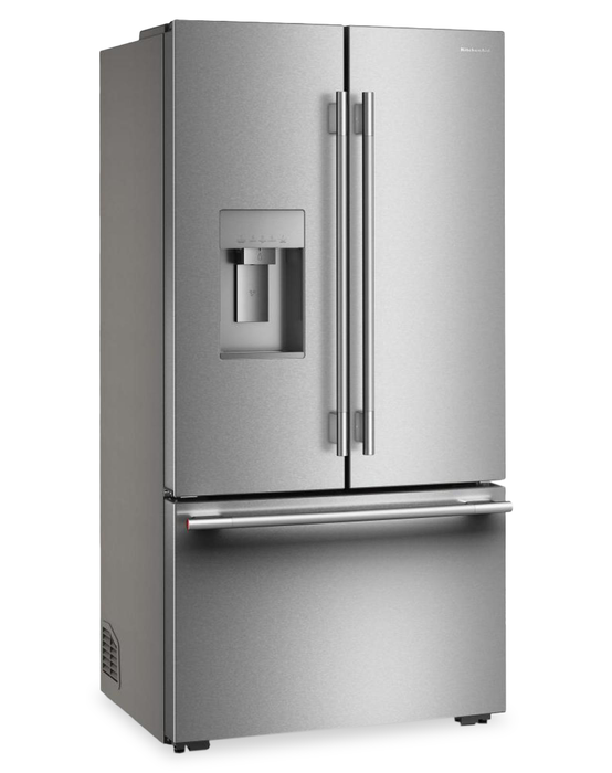 KitchenAid 36.6\" 23.9 Cu. Ft. Counter Depth French Door Refrigerator - Stainless Steel - KRFC736SPS