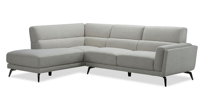 Kyrie 2-Piece Left-Facing Linen-Look Fabric Sectional - Taupe