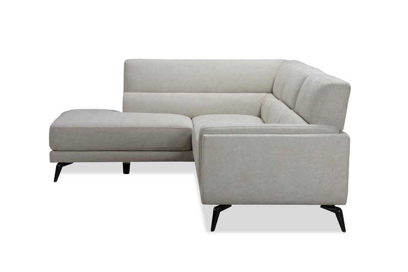 Kyrie 2-Piece Left-Facing Linen-Look Fabric Sectional - Taupe