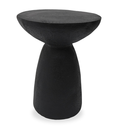 Lake 18.9" Modern End Table – Matte Black | Table de bout moderne Lake de 18,9 po - noir mat