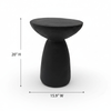 Lake 18.9" Modern End Table – Matte Black | Table de bout moderne Lake de 18,9 po - noir mat