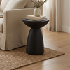 Lake 18.9" Modern End Table – Matte Black | Table de bout moderne Lake de 18,9 po - noir mat