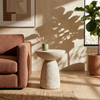 Lake 18.9" Modern End Table - Cream | Table de bout moderne Lake de 18,9 po - crème