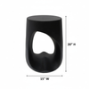 Lana 17.9" Modern End Table – Matte Black | Table de bout moderne Lana de 17,9 po - noir mat