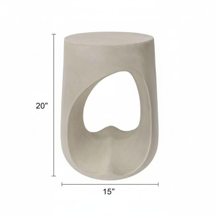 Lana 17.9\" Modern End Table - Cream