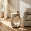 Lana 17.9" Modern End Table - Cream | Table de bout moderne Lana de 17,9 po - crème