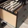 Lance 58.66" L-Shaped Office Desk with 2 Drawers – Raven Oak | Bureau en forme de L Lance de 58,66 po à 2 tiroirs - chêne corbeau