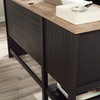 Lance 58.66" L-Shaped Office Desk with 2 Drawers – Raven Oak | Bureau en forme de L Lance de 58,66 po à 2 tiroirs - chêne corbeau