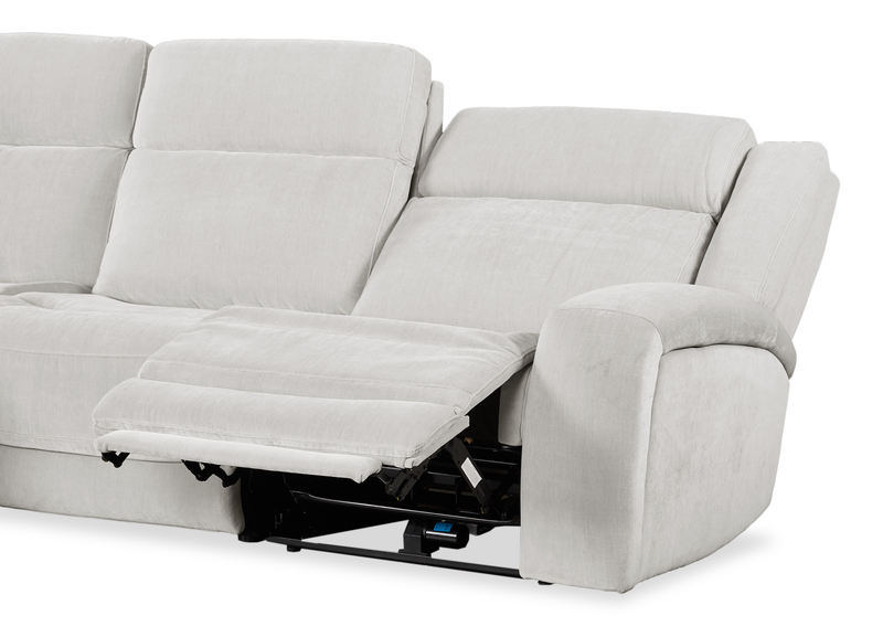 Shaquille O’Neal Home Legacy 3-Piece Left-Facing Power Reclining Sectional with Shaq-o-pedic Comfort - Grey 