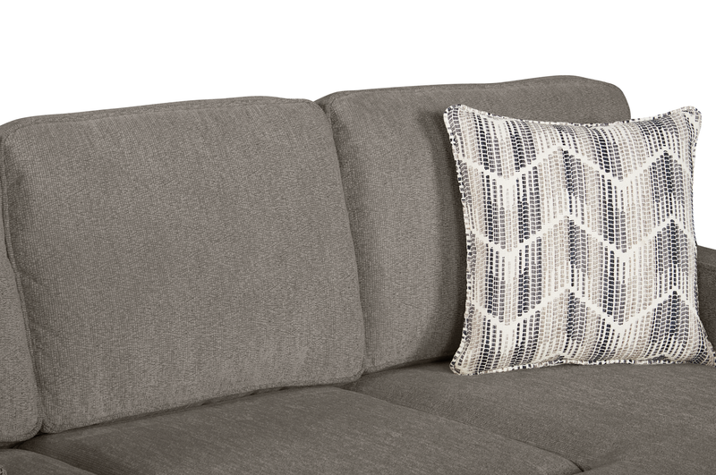 Made in Canada Lennox Chenille Fabric Reversible Sectional with Reversible Cushions - Grey