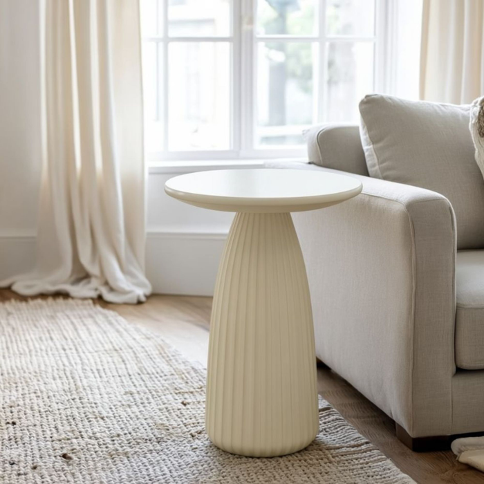Lila 17.5\" Modern End Table - Cream