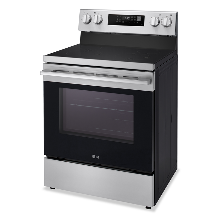 LG 6.3 Cu. Ft. Smart Electric Range with Air Fry – Stainless Steel - LREN6321VE