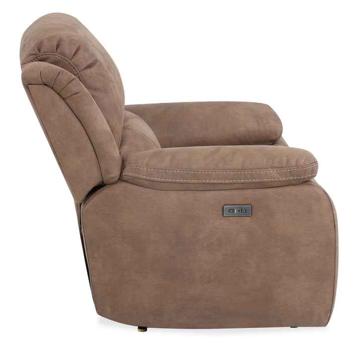 Marcel 39” Fabric Power Reclining Chair with USB Port – Warm Brown