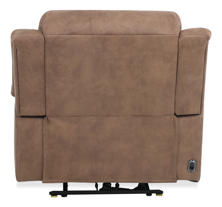 Marcel 39” Fabric Power Reclining Chair with USB Port – Warm Brown
