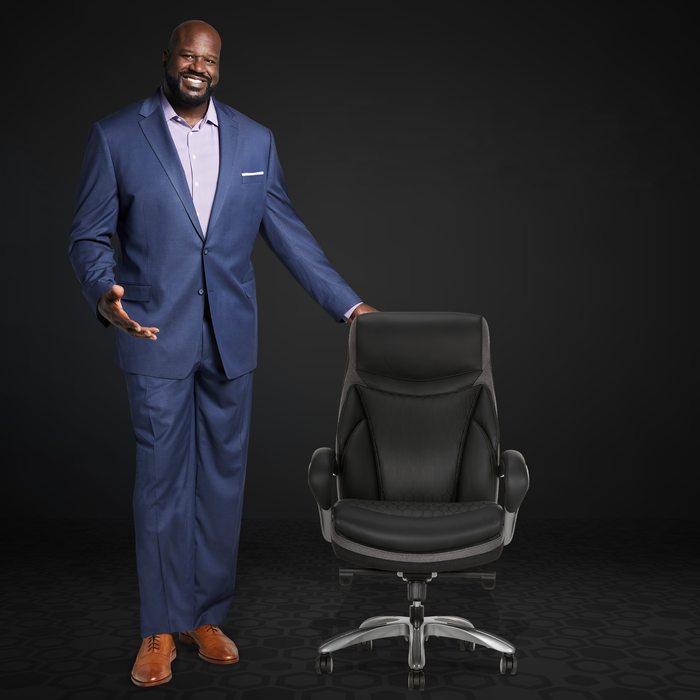 Shaquille O’Neal Home Maximos 29.5” High Back Executive Office Chair with Extended Headrest – Black
