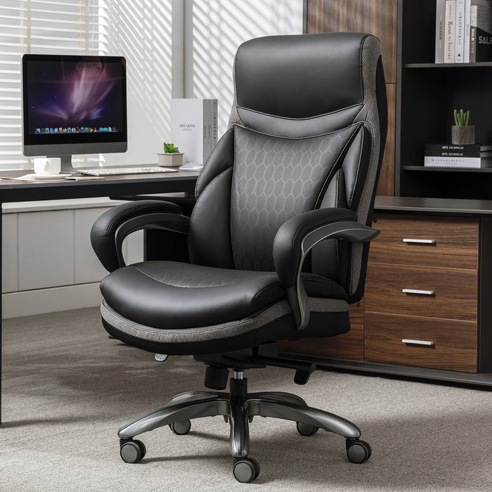Shaquille O’Neal Home Maximos 29.5” High Back Executive Office Chair with Extended Headrest – Black