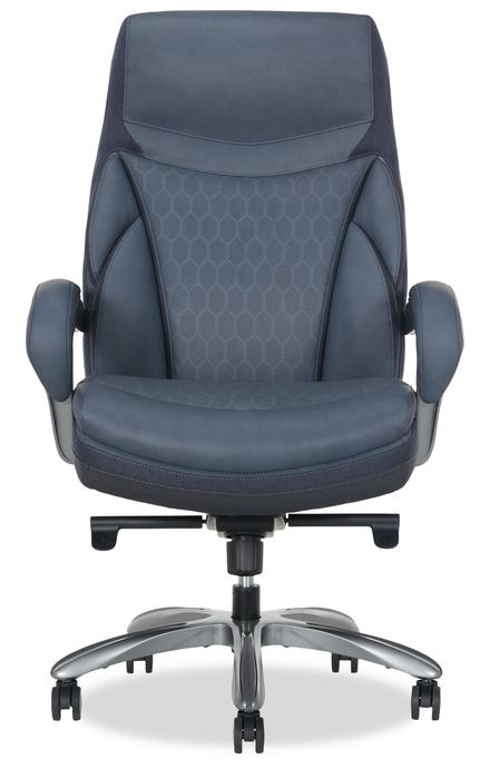 Shaquille O’Neal Home Maximos 29.5” Big & Tall High Back Executive Office Chair with Extended Headrest – Blue