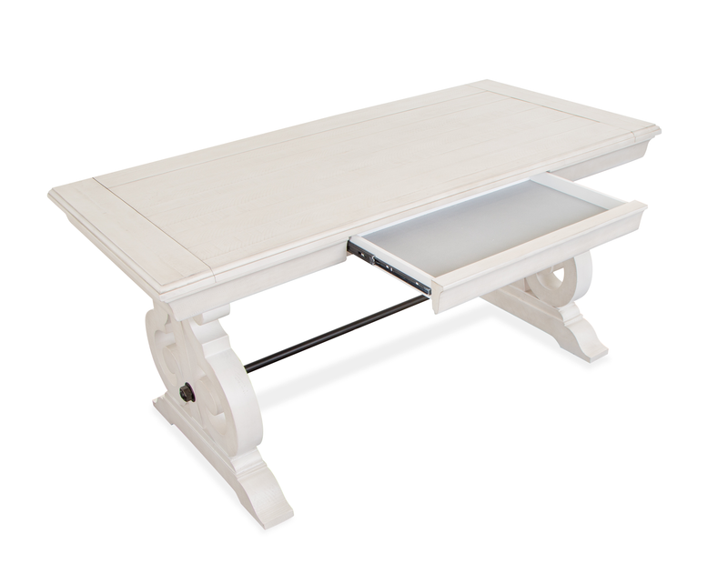 Milson 64\" Writing Desk with Storage - Alabaster