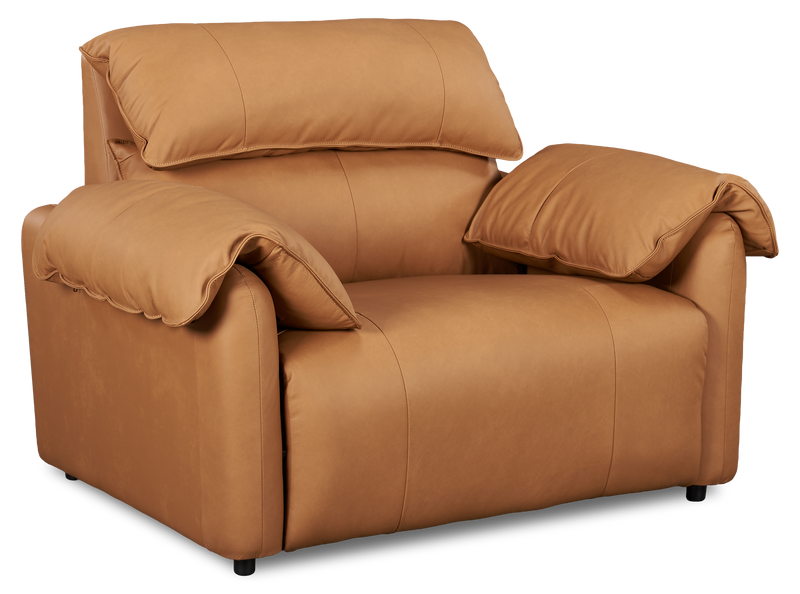 Momento 54\" Genuine Leather Power Reclining Chair – Caramel